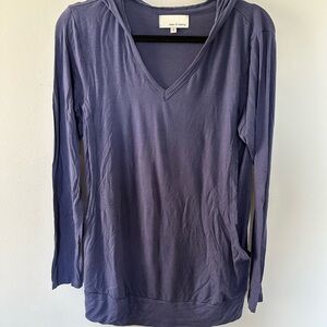 Elegant V-Neck Purple Sweater by